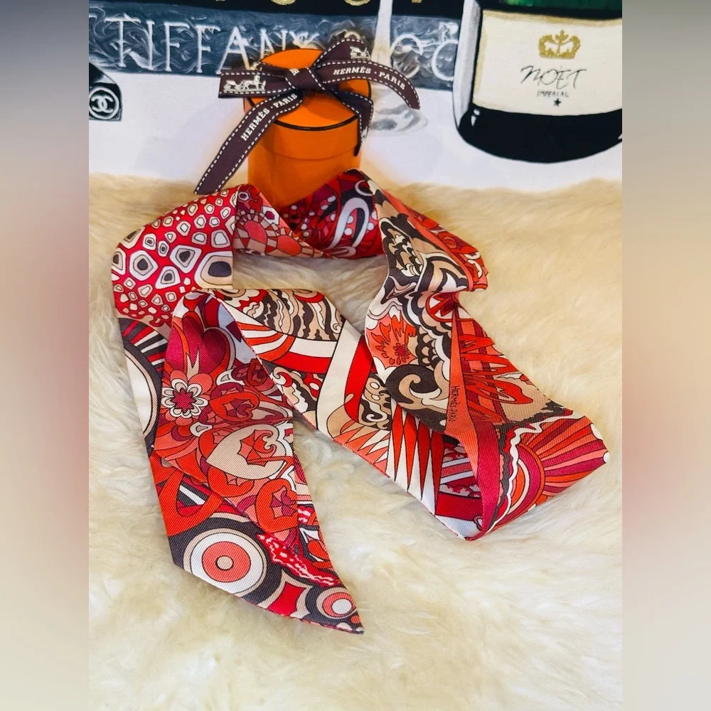🔥 HERMES TWILLY BANDEAU 100% SILK W/ BOX